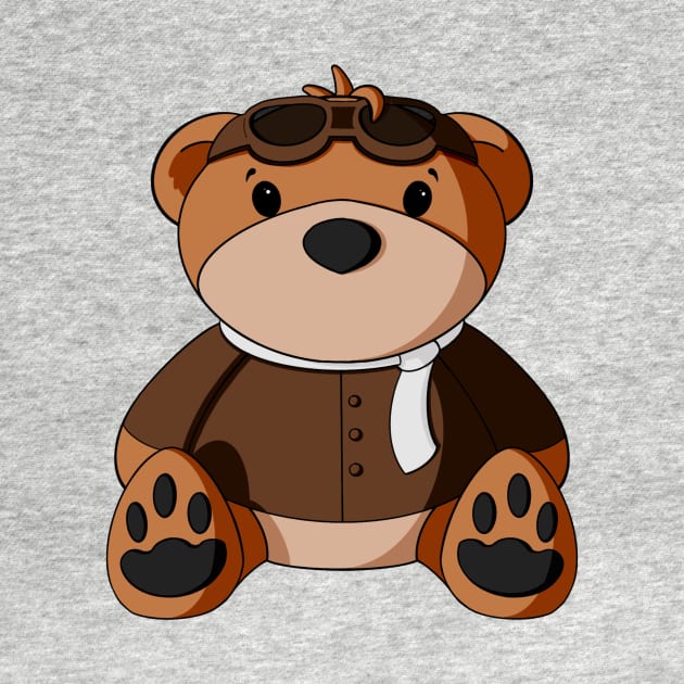 Aviator Teddy Bear by Alisha Ober Designs